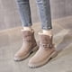 thumbnail image 4 of Botas de nieve para mujer, de invierno, con forro polar grueso, cálidas, antideslizantes, a la moda, de suela gruesa, cortas, combinables, con punta redonda, zapatos de algodón, 4 of 6