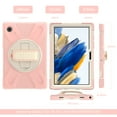 thumbnail image 6 of XYX Case for Samsung Galaxy Tab A8 10.5 inch SM-X200/SM-X205 with 360 Degree Rotating, Hand Strap, Shoulder Strap, Cherry Pink, 6 of 7