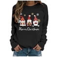 thumbnail image 1 of Chandail en Molleton Femme Tendance Chandail Imprimé Flocon de Neige de Noël à Capuche Manches Longues Mode Automne, 1 of 3
