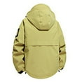 thumbnail image 3 of Zylanna Men's Windbreaker Jackets with Hood, Full Zip Water Resistant Multi-Pockets Softshell Outdoor Coats for Hiking Travel Yellow, 3 of 8