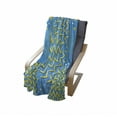 thumbnail image 4 of Illusion Soft Flannel Fleece Throw Blanket, Optical Moving Spinning Rotating Illusionary Lines in Circular Forms, Cozy Plush for Indoor and Outdoor Use, 50" x 60", Yellow Green Sky Blue, by Ambesonne, 4 of 6
