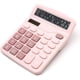 thumbnail image 1 of Calculadora rosa, calculadora de escritorio de 12 dígitos con pantalla LCD grande, 1 of 4