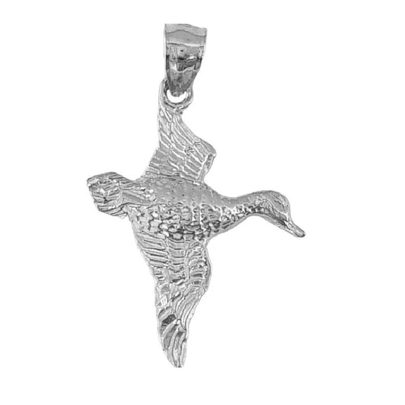 925 Sterling Silver Necklace w/ Duck Mallard Pendant Charm