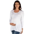 thumbnail image 5 of Maternity Long Sleeve Scoop Neck Swing Top, 5 of 10