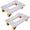 Silver | 2 Pack, variant on Tcbosik Heavy Duty Furniture Moving Dolly - Aluminum Frame Mover Dolly with 4 Wheels, Silver