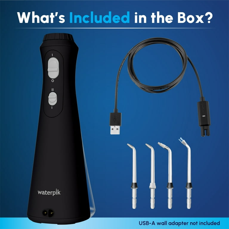 waterpik waterflosser 充電式 Waterpik Cordless Plus Water Flosser with 2 Settings, 4 Tips, ADA