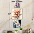 thumbnail image 3 of Designart "Bouquet of Peony Whispers" Peonies Oversized Wall Clock - Set Of 3 - Extra large Modern Clock For Office Décor - Large Vertical Clock, 3 of 6