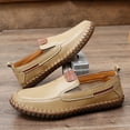 thumbnail image 6 of Men's Casual Loafers Slip On Leather Shoes Lightweight Driving Shoes Moccasins Classic Penny Loafer Flats Boat Shoes Outdoor Walking Shoes, 6 of 14