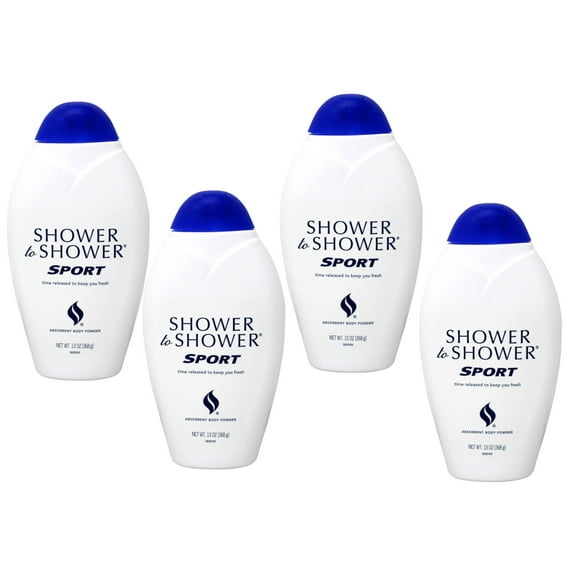 4 Pack - Shower to Shower Sport Absorbent Body Powder 13 Ounce