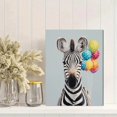 thumbnail image 2 of Qisvanset Zebra Red Balloon Canvas Print 12x16 Inch Kids Room Decor, 2 of 8