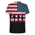 thumbnail image 4 of qucoqpe Mens American Flag T-Shirt Patriotic Vintage Shirts 4th of July Short Sleeve Hipster Tee Shirt, 4 of 5