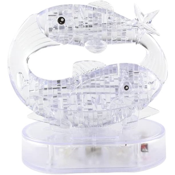 3D Crystal Puzzle with Lightup Base for Adult, 3D Zodiac Puzzle