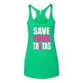 thumbnail image 2 of Wild Bobby, Save Your Awareness Tri-Blend Racerback Tank Top, Envy, Small, 2 of 3