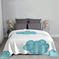 thumbnail image 3 of Dream Sky Blue Clouds Throw Blanket, Super Soft Anti-Pilling Flannel Bed Blankets, 50"x40", 3 of 8