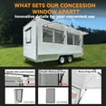 thumbnail image 6 of EastVita Concession Window 64" W x 40" H, Aluminum Alloy Serving Window for Food Trucks, Food Truck Service Window with 2 Horizontal Sliding Screen Windows & Awning Door, 6 of 7