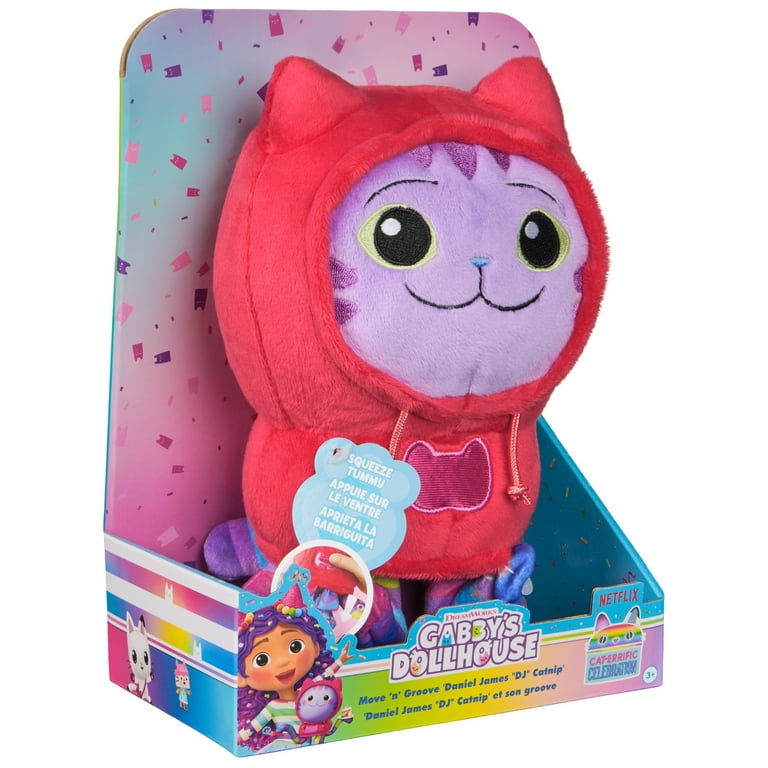 Gabby's Dollhouse, Move & Groove DJ Catnip Plush Toy, 10-inch