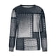 thumbnail image 4 of Puntoco Mujeres Moda Casual Geometría Impreso Suéter Manga Larga Cuello Redondo tops Puntoco Puntoco-1698, 4 of 6