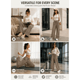 thumbnail image 5 of DOKOTOO Corduroy Pants for Womens Casual High Waisted Drawstring Wide Leg Pants Trousers with Pockets, 5 of 10