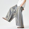 thumbnail image 4 of XIYON Mens Casual Pants Men's Summer Casual Dark Pattern Gradient Wide Leg Pants Loose Casual Skirt Pants Streetwear, 4 of 4