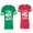 Men Green / Women Red, variant on I Stole Her Heart So I am Stealing His Last Name Matching Couple Cotton Jerseys (Men Green / Women Black) (Men S / Women S)