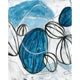 thumbnail image 2 of Vess, June Erica 15x18 White Modern Wood Framed Museum Art Print Titled - Blue Lanterns III, 2 of 4