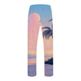 thumbnail image 4 of Afdoent Pantalon Homme Printemps Été Mode Imprimé Thème Cocotier Pantalon Décontracté, 4 of 5