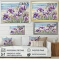 thumbnail image 4 of Designart "Beachside Beauty: Purple Irises" Irises Floater Framed Canvas Prints, 4 of 5