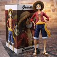 thumbnail image 1 of Figura de anime de One Piece de 27 cm con forma de Luffy sonriente y confiado, muñeco de acción con tres formas que cambia de cara, modelo de juguetes, kits, 1 of 6