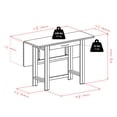 thumbnail image 5 of Winsome Taylor 5-Piece Drop Leaf Solid Wood Dining Set in Walnut, 5 of 6