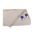 thumbnail image 1 of Soft Heat Luxury Micro-Fleece Low-Voltage Electric Heated Queen Size Blanket, Natural, 1 of 5