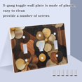 thumbnail image 3 of Yayeee Toggle Light Switch Wall Plate 2-Gang 4.56"x4.48" Decorative Outlet Cover, Gold Flower, 3 of 7
