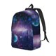 thumbnail image 1 of Disketp Planets Stars And Galaxies1 print Canvas Backpack Lightweight Travel Daypack Student Rucksack Laptop Backpack-Medium, 1 of 5