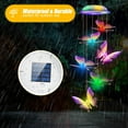thumbnail image 5 of Fohil Color Changing Butterfly ABS Solar Wind Chimes, Waterproof LED Outdoor Decor, 5 of 8