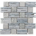 thumbnail image 1 of Intrend Tile LS019-G Mosaïque Entrelacée en Quartzite Tressée - Vert, 1 of 1