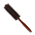 thumbnail image 1 of Cepillo de pelo con cerdas, peine redondo de sarga con mango de madera para secar, peinar y rizar el cabello (sarga 14), color aleatorio, 1 of 7