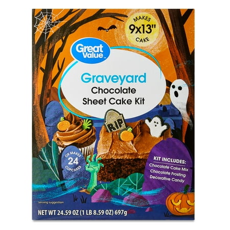 Great Value Halloween Graveyard Sheet Cake Kit Assorted