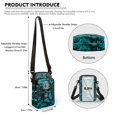 thumbnail image 6 of HELLHERO Skull and Butterfly Pattern with Zipper Adjustable Crossbody Bag Women Polyester Outdoor Travel 4.33x1.97x7.09 Leakproof, 6 of 7