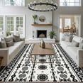 thumbnail image 4 of Black White Boho Area Rugs Collection 5'x8', Vintage Abstract Art Ethnic Tribe Non Slip Indoor Rectangle Throw Runner Rug Floor Mat Carpet for Living Room Dining Table Bedroom Nursery, 4 of 9