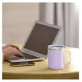 thumbnail image 6 of 12oz Coffee Mugs with Handle 2 Pack, Stainless Steel Insulated Travel Tumblers with Lid, Double Wall Vacuum Camping Cups for Hot & Cold Drinks, Tea, Lilac & Pink, 6 of 8