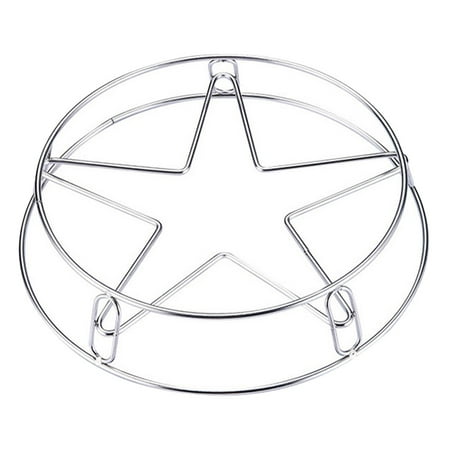 

Stainless Steel Steaming Rack Practical Steamer Rack Hot Pan Heat Insulation Pad