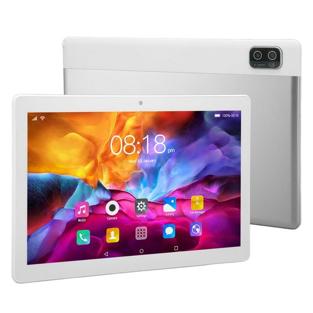 Tablette 8 Pouces Android 10, 4 Go de RAM 64 Go de ROM, Processeur Octa  Core, écran Tactile IPS HD, Double Caméra HD, Protection des Yeux, WIFI  Double