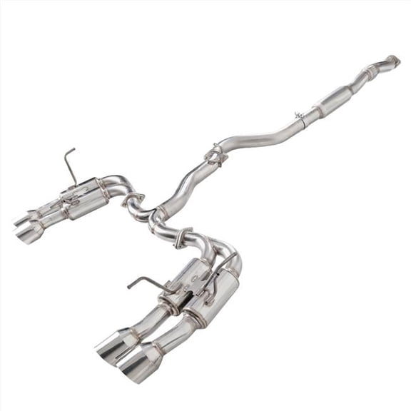 STI Catback Exhaust System with 4 in. Quad Tips & 3 in. Inlet for 2015-2023 Subaru WRX