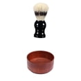 thumbnail image 1 of Brocha de afeitar para barba profesional para hombres, tazón de crema de madera de roble, juego de aseo 03 jinwen Tazón de jabón de afeitar de madera, 1 of 8