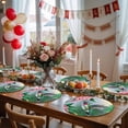 thumbnail image 5 of Green Hummingbird Round 13 Inch Placemats Set of 8, Spring Summer Pink Flower Leaf HeatResistant Non Slip Place Mats for Dining Table, Wipeable Braided Kitchen Table Mats for Housewarming, 5 of 9
