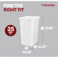 thumbnail image 3 of Rev-A-Shelf 35 Qt Polymer Replacement Trash Bin Containers, RV-35-11-2, White, 2 Pack, 3 of 10