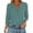 Turquoise #047, variant on Womens Tunic Tops Dressy Casual Long Sleeve Henley V Neck Shirts for Women Button Up Blouse Turquoise L