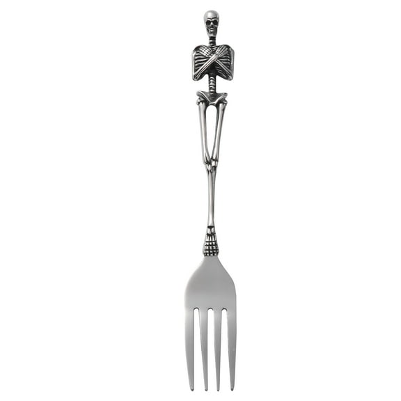Skeleton Skull Fork Flatware Tableware Design Modern Look Halloween Decoration