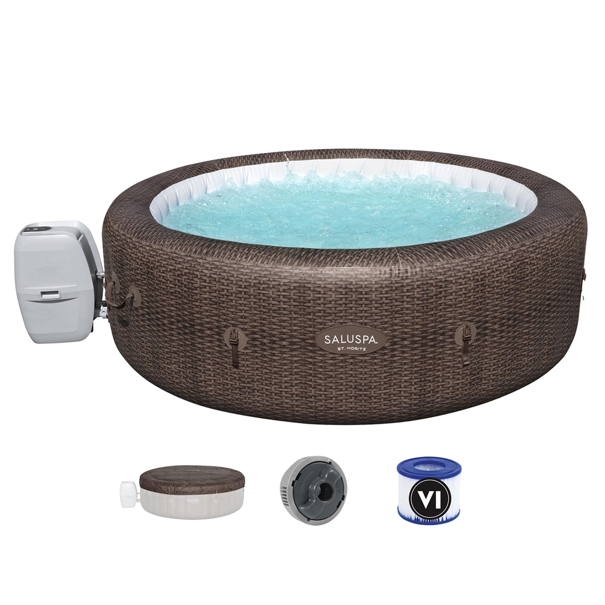 Bestway SaluSpa Shade Canopy w/ Inflatable Hot Tub w/ Pump #P09120