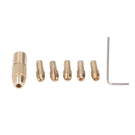 

Brass Drill Chuck Replacement Electric Drill Bit Collet With L Wrench For Polishing