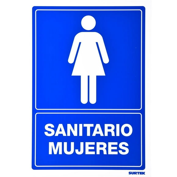 Letrero Sanitario Mujeres Protección Civil 1 Pieza Surtek SES16
